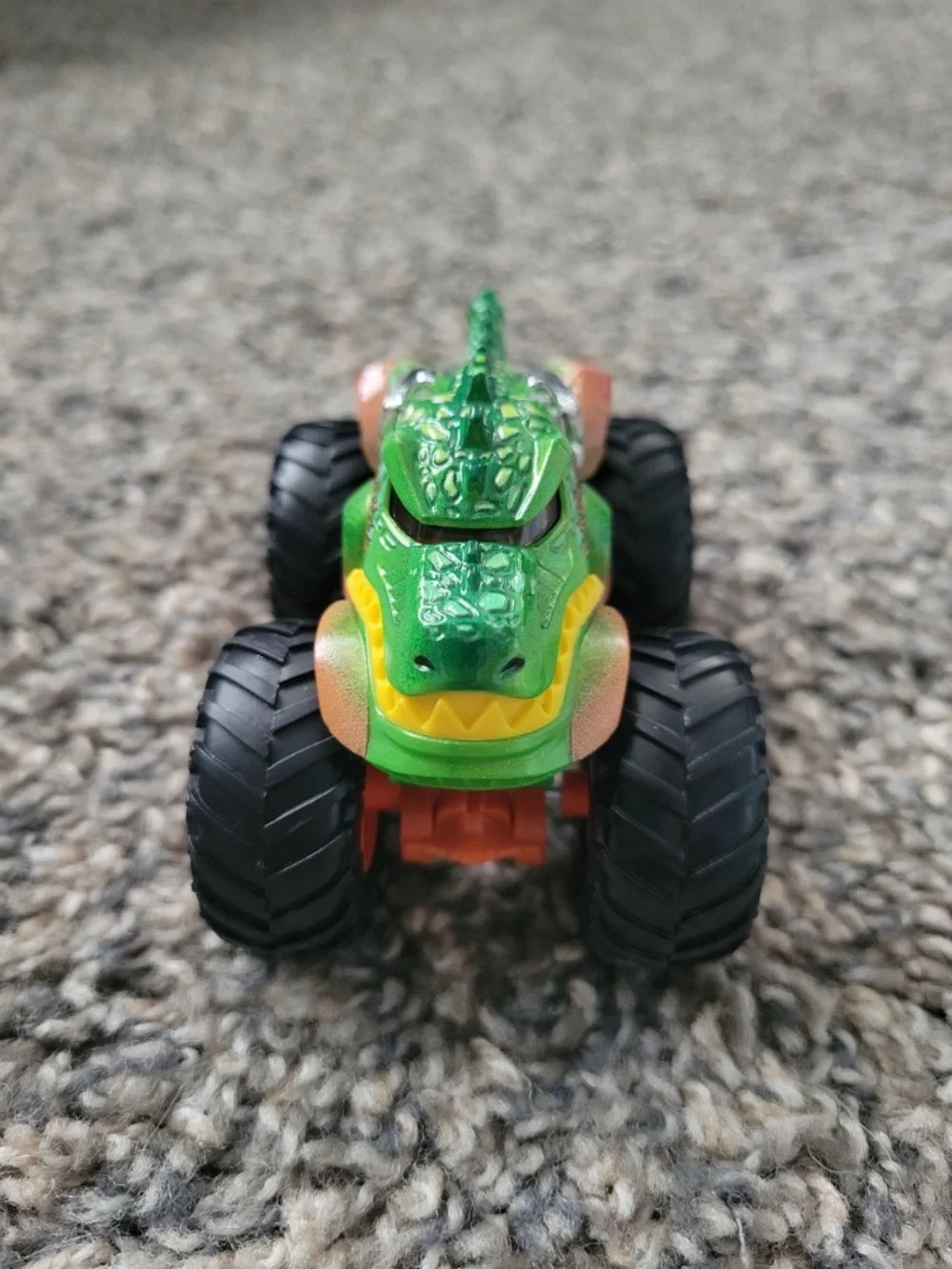 Green Monster Truck Toy with Orange Wheels - Kids Toys